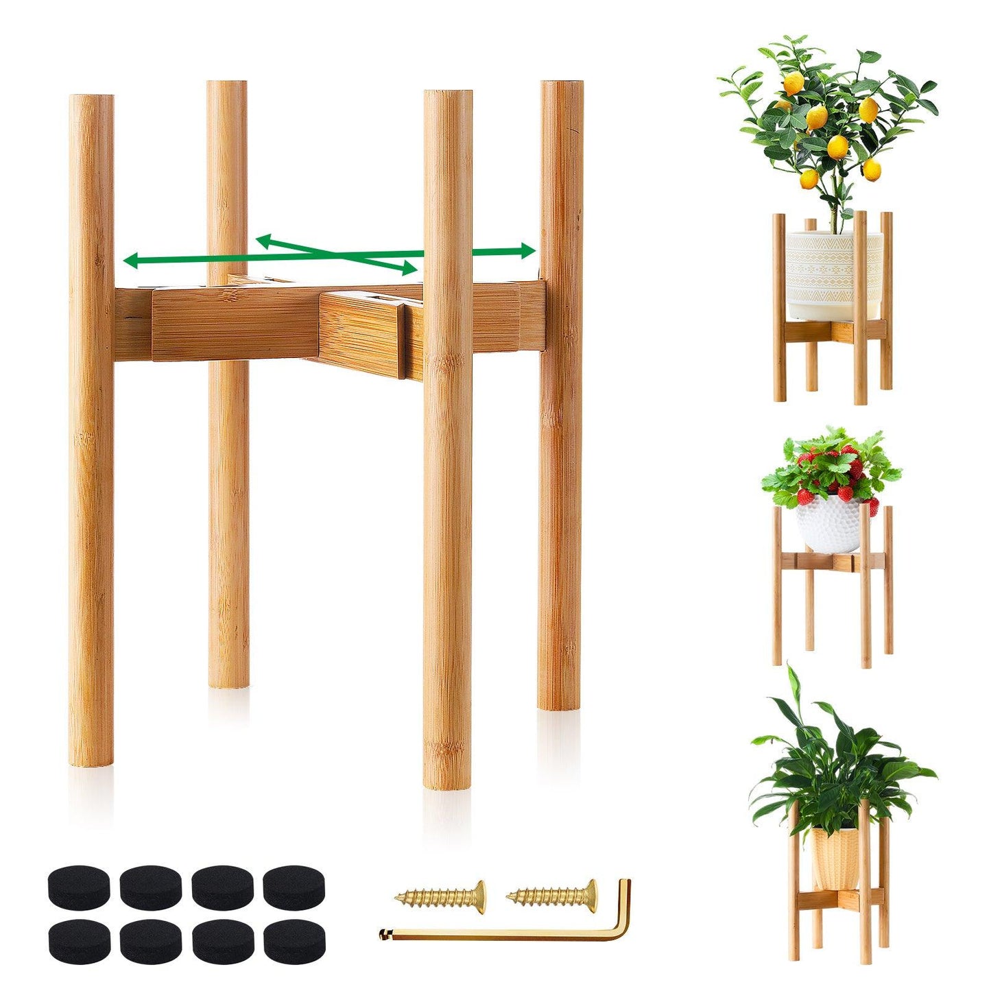 Adjustable Bamboo Cross Stand – Versatile, Natural Display for Your Plants - Shop Necessities